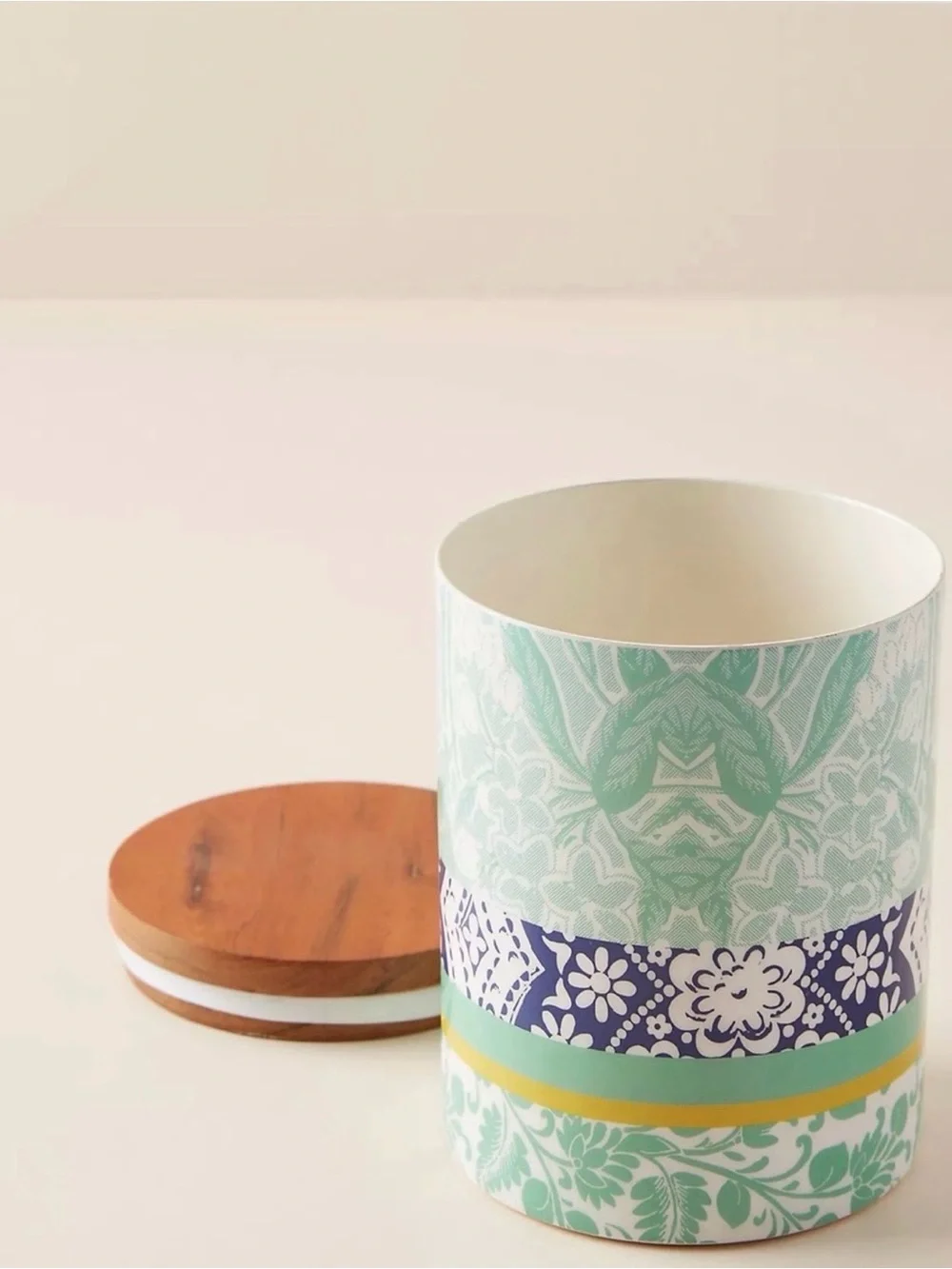 Anthropologie Jacquard Canisters Set of 3